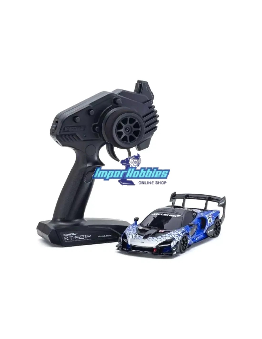 Kyosho Mini Z Rwd Mclaren Senna Gtr Bleu Readyset Bl