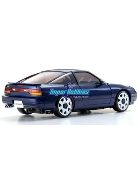 Carrocería pintada 90mm Kyosho Mini-Z AWD Nissan 180SX Dark Blue MZP436DB - Pintadas y decoradas 90mm - Auto Scale Collection Ky