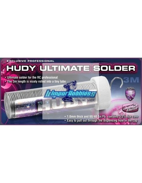 Bobine de fil à souder 1.0mm 3m. 60sn / 40pb Hudy 106290 - Soudage et accessoires