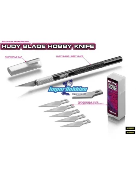 Cuchillas de reemplazo para Cutter 188980 (10 Uds.) Hudy 188984 - Outils Hudy
