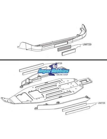 Ruban adhesif 20x100mm Kyosho Ultima / Lazer / Inferno UM729 - Kyosho Inferno MP9e EP Kit - Pièces detachées et options