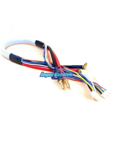 Cable de carga lipo 4S Tubes banana 4mm / 5mm 61cm 10AWG Fussion FS-00115 - Cables de carga Pro AMP & Standard