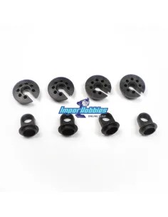 Partes plásticas amortiguador (4+4 Uds.) KM Racing HK-1 HK340 - KM H-K1 - Ultimas Unidades - En Liquidación