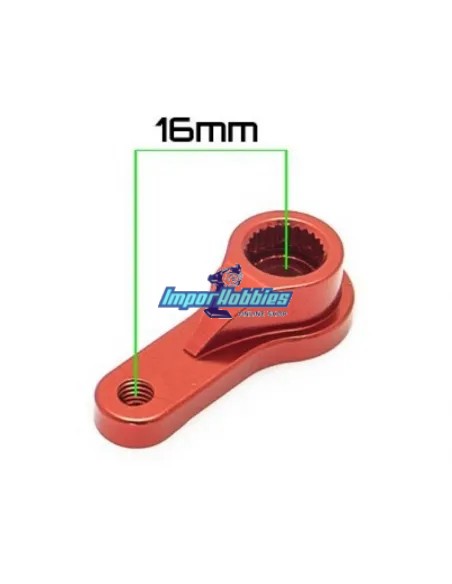 Brazo / Horn de servo corto de dirección en CNC - 25T Hobbytech HT-510035-RD - Hobbytech Revolt / Survolt BX10 - Repuesto y opci