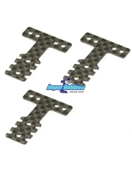 Pletine T carbone Soft MM & LM (3 U.) Kyosho Mini-Z MR-03 / RWD MZW403S - Kyosho Mini-Z MR-03 Sports / MR-03 VE - Pièces detaché