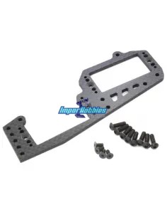 Platine de servo en carbone 3.0mm Kyosho Inferno MP10 / MP10T IFW628 - Kyosho Inferno MP10 - MP10 TKI2 Nitro Kit - Pièces detach