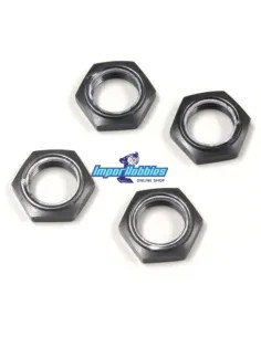 Ecrous de roues nylstop Gun Metal 17mm (4 U.) Kyosho IFW336GM - Kyosho Inferno 7.5 / Neo / Neo Race Spec - Pièces detachées et o