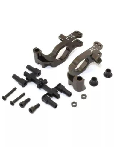 Front Hub Carrier Set - CNC 22 Deg. Kyosho Inferno MP9 / MP10 / MP10T IFW629 - Kyosho Inferno MP9 TKI2 / TKI3 - Spare Parts & Op