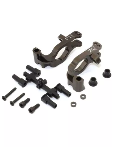 Front Hub Carrier Set - CNC 22 Deg. Kyosho Inferno MP9 / MP10 / MP10T IFW629 - Kyosho Inferno MP9 TKI2 / TKI3 - Spare Parts & Op