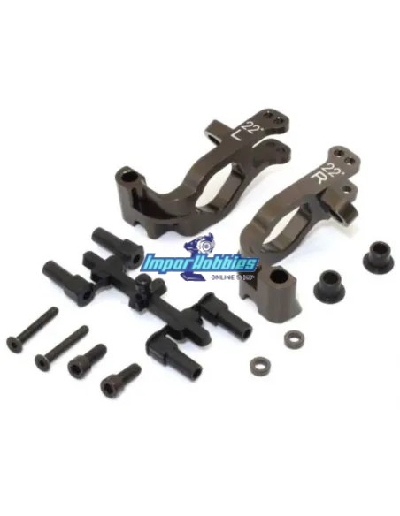 Porta Manguetas delantero CNC 22 Deg. Kyosho Inferno MP9 / MP10 / MP10T IFW629 - Kyosho Inferno MP9 TKI2 / TKI3 - Repuesto y opc