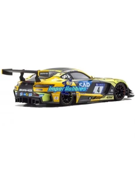 Carrosserie peinte 98mm Kyosho Mini-Z MR-03 / MR-04 / RWD Mercedes AMG GT3 Nº 4 MZP254YBK - Auto Scale Collection