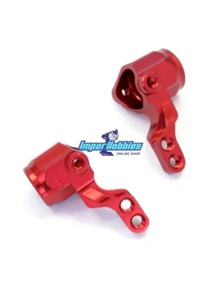 Manguetas delanteras aluminio rojas (2 Uds.) Kyosho Mini-Z Buggy MBW017R - Kyosho Mini-Z Buggy - Repuesto y Opciones