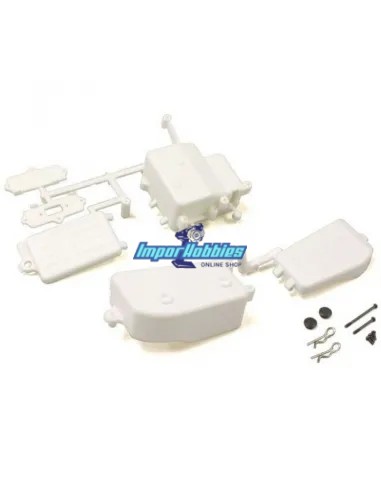 Boitier recepteur et batterie blanc V2 Kyosho Inferno MP9 / MP10 / MP10T IFF001WB - Kyosho Inferno MP9 TKI2 / TKI3 - Pièces deta