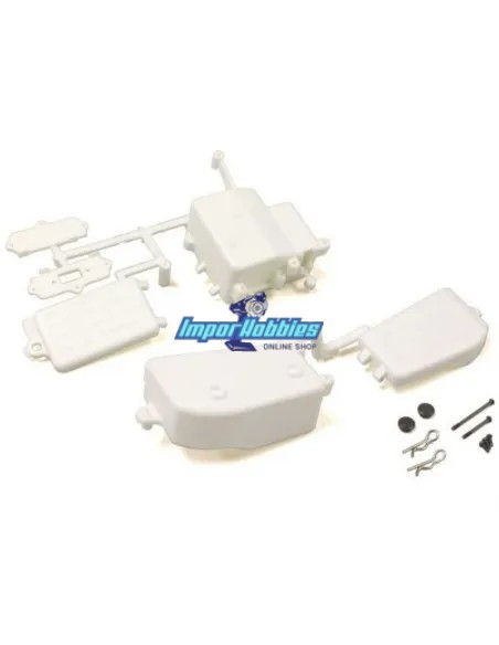 Boitier recepteur et batterie blanc V2 Kyosho Inferno MP9 / MP10 / MP10T IFF001WB - Kyosho Inferno MP9 TKI2 / TKI3 - Pièces deta