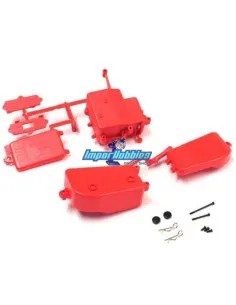 Caja de receptor y batería roja V2 Kyosho Inferno MP9 / MP10 / MP10T IFF001KRB - Kyosho Inferno MP9 TKI2 / TKI3 - Repuesto y opc