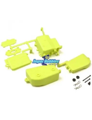 Boitier recepteur et batterie jaune V2 Kyosho Inferno MP9 / MP10 / MP10T IFF001KYB - Kyosho Inferno MP9 TKI2 / TKI3 - Pièces det