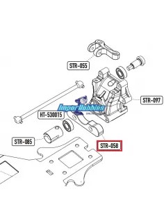 Convergencia aluminio RF Opcion Hobbytech STR8 / Spirit / EP X2 / NXT STRS-058P - Hobbytech STR8 DeLuxe & STR8 EVO RTR - Spare P 2