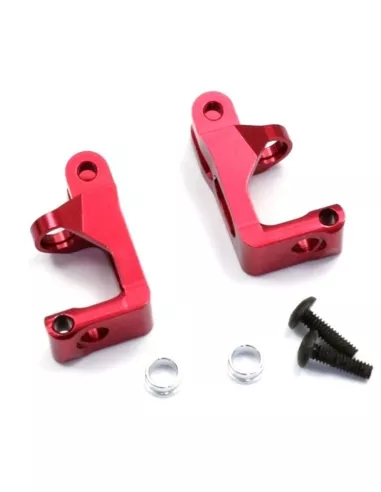 Aluminum Front Hub Carrier - Red (2 U.) Kyosho Mini-Z Buggy MBW018RB - Kyosho Mini-Z Buggy - Spare Parts & Option Parts