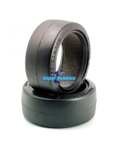 Pneu slick en caoutchouc medium de 26mm avec insert 1/10 Touring AMR-92442 - Pneus 1/10Th Touring - Caoutchouc & Mousse