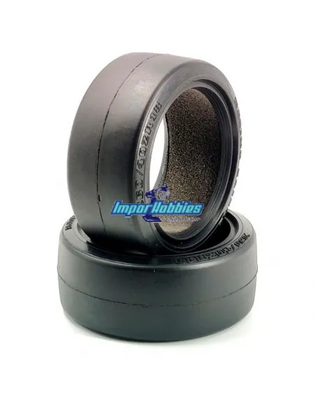 Pneu slick en caoutchouc medium de 26mm avec insert 1/10 Touring AMR-92442 - Pneus 1/10Th Touring - Caoutchouc & Mousse