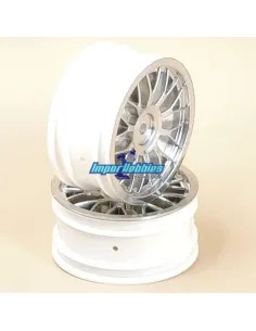 Jantes Multi-Branches Argent 26mm Hex. 12mm 1/10 Touring AMR-92445S - Pneus 1/10Th Touring - Caoutchouc & Mousse