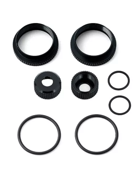 Shock Collar and Seal Retainer Set - Black Team Associated RC8B3 / T3.2 AS81492 - Team Associated RC8 B3.2 Kit - Spare Parts & O