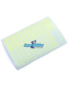 Planche autocollant viscosité amortisseurs jaune Kyosho 36372Y - Kyosho Inferno 7.5 / Neo / Neo Race Spec - Pièces detachées et 