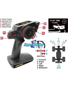 Funtek STX XL Combo ReadySet RTR 2.4Ghz 1/12 Scale Stadium Truck FTK-STX001 - RC Cars 1/12 Scale 2