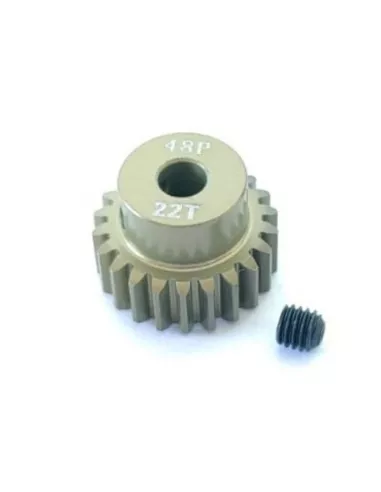Motor Pinion Gear Aluminium-Titanium Hard 22T 48P 1/10 Scale Fussion FS-PG010-T - Team Associated B4 / T4 - Spare Parts & Option