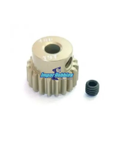 Piñón motor aluminio-titanio 19T 48P Escala 1/10 7075-T6 Hard Fussion FS-PG007-T - Team Associated B4 / T4 (Todos) - Repuesto y 