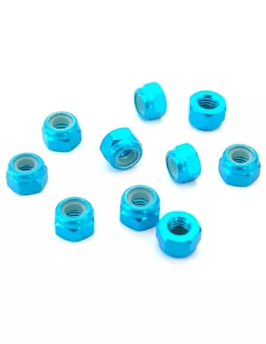 Aluminum Lock Nut - Light Blue M3 (10 U.) Fussion FS-WN014LBL - Aluminum Nuts