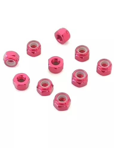 Aluminum Lock Nut - Red M3 (10 U.) Fussion FS-WN014R - Aluminum Nuts