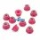 Ecrous aluminium nylstop rouge M4 épaulést (10 U.) Fussion FS-WN017R - Ecrous aluminium