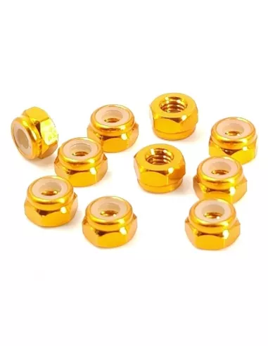 Aluminum Lock Nut - Gold M4 (10 U.) Fussion FS-WN016G - Aluminum Nuts