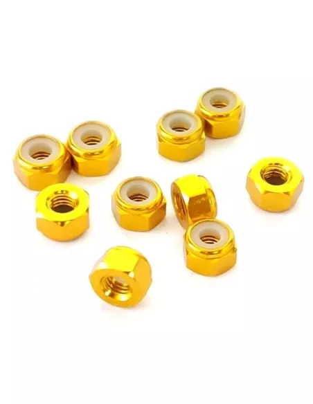 Aluminum Lock Nut - Gold M3 (10 U.) Fussion FS-WN014G - Aluminum Nuts