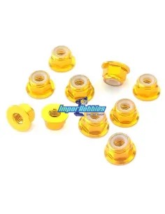 Ecrous aluminium nylstop doree M4 épaulést (10 U.) Fussion FS-WN017G - Ecrous aluminium