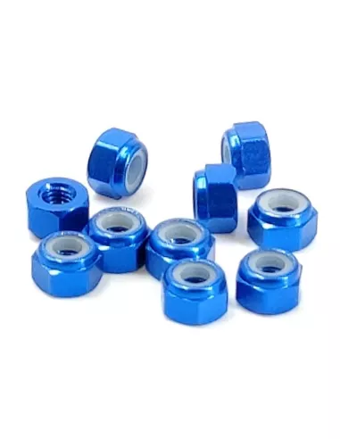 Aluminum Lock Nut - Sky Blue M3 (10 U.) Fussion FS-WN014BL - Aluminum Nuts