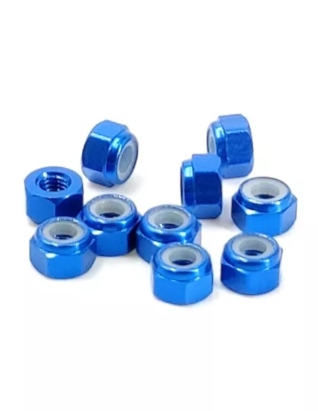 Aluminum Lock Nut - Sky Blue M3 (10 U.) Fussion FS-WN014BL - Aluminum Nuts
