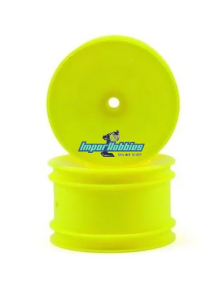 Jantes arrières jaunes Hex. 12mm 2WD / 4WD 1/10 Buggy 2.2 (2 U.) Team Associated B4 / B5 / B6 / B44 / B64 / B74 AS9696 - Team As