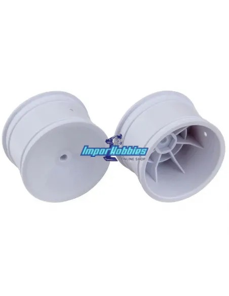 Jantes arrières blanches Hex. 12mm 2WD / 4WD 1/10 Buggy 2.2 (2 U.) Team Associated B4 / B5 / B6 / B44 / B64 / B74 AS9695 - Team 