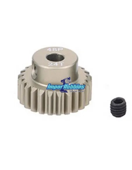Pignon aluminium Hard 24T 48P 1/10 Scale Fussion FS-PG059-H - Team Associated B4 / T4 - Pièces detachées et options