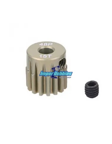 Pignon aluminium - Hard 15T 48P 1/10 Scale Fussion FS-PG050-H - Team Associated B4 / T4 - Pièces detachées et options