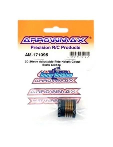 Comprobador de altura ajustable 20-30mm 1/10 & 1/8 Buggy Black Golden Arrowmax AM171095 - Herramientas de Set-up