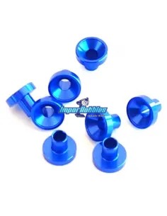 Rondelle de montage servo bleu L - 4.3mm - Ø3.0mm (8 U.) VP-Pro RS-509-3.7BL - Palonnier de servo & rondelle de montage