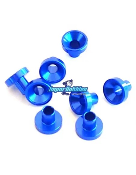 Rondelle de montage servo bleu L - 4.3mm - Ø3.0mm (8 U.) VP-Pro RS-509-3.7BL - Palonnier de servo & rondelle de montage