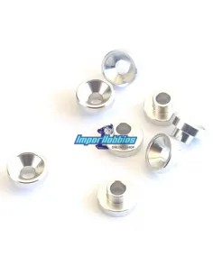 Rondelle de montage servo argent L - 2.5mm - Ø3.0mm (8 U.) VP-Pro RS-509-4.3SL - Palonnier de servo & rondelle de montage