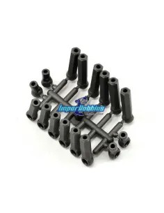 Hard Ball End Set (L~10-23-28) Kyosho RB6 / RB6.6 / RT6 / SC6 / ZX-5 / ZX6 97021H - Kyosho Lazer ZX-5 - Spare Parts & Option Par