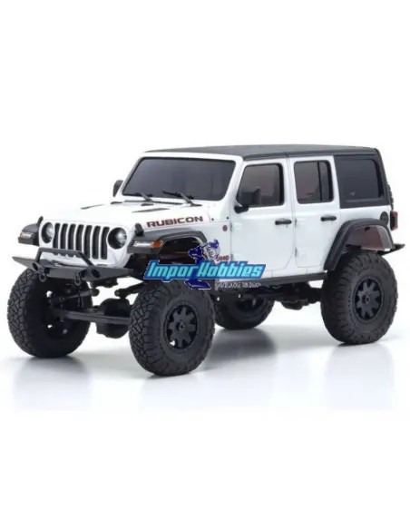 Kyosho Mini-Z 4x4 Crawler Jeep®︎ Wrangler Rubicon Blanc 1/24 ReadySet 32521W - Modèles Kyosho Mini-Z 4x4 Crawler