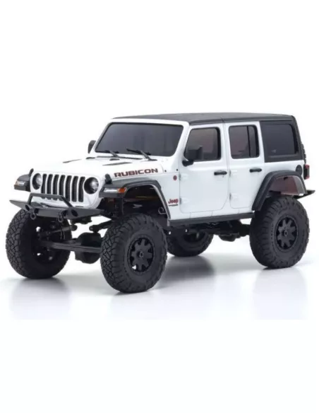 Kyosho Mini-Z 4x4 Crawler Jeep®︎ Wrangler Rubicon Bright White 1/24 ReadySet 32521W - Kyosho Mini-Z 4x4 Crawler Models