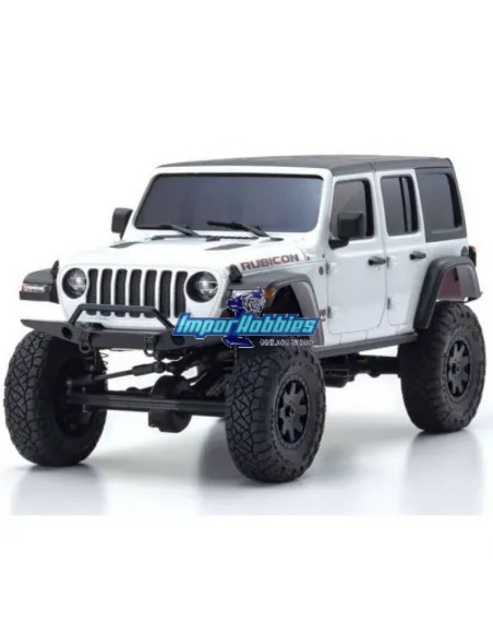 Kyosho Mini-Z 4x4 Crawler Jeep®︎ Wrangler Rubicon Blanc 1/24 ReadySet 32521W - Modèles Kyosho Mini-Z 4x4 Crawler